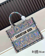 Dior Butterfly Embroidered Top Handle Tote Bag