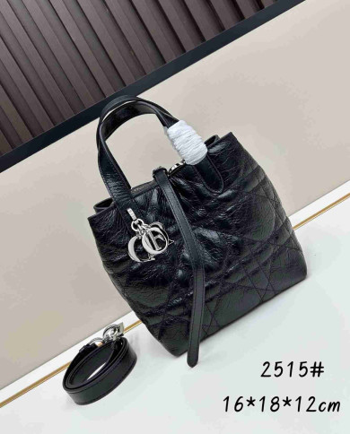 Dior Style Drawstring Bucket Handbag