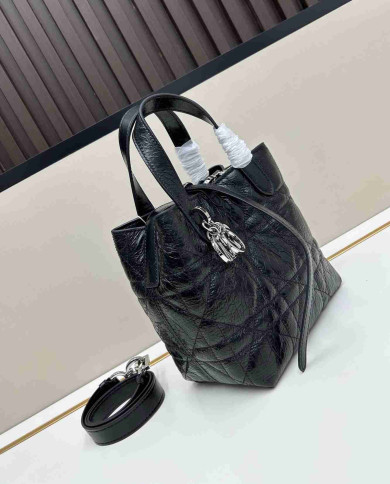 Dior Style Drawstring Bucket Handbag