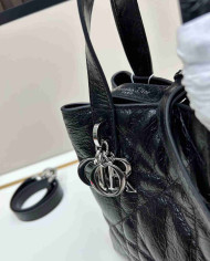 Dior Style Drawstring Bucket Handbag