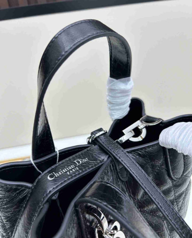 Dior Style Drawstring Bucket Handbag