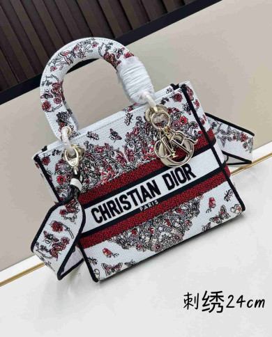 Dior Embroidered Tote Bag