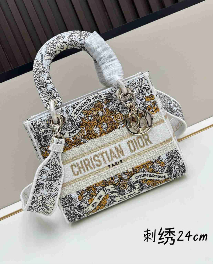 Dior Embroidered Tote Bag