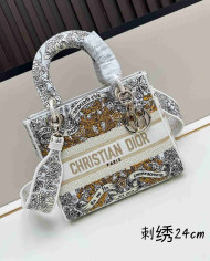 Dior Embroidered Tote Bag