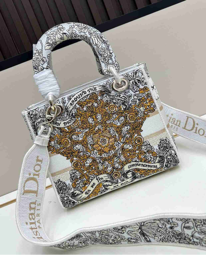 Dior Embroidered Tote Bag
