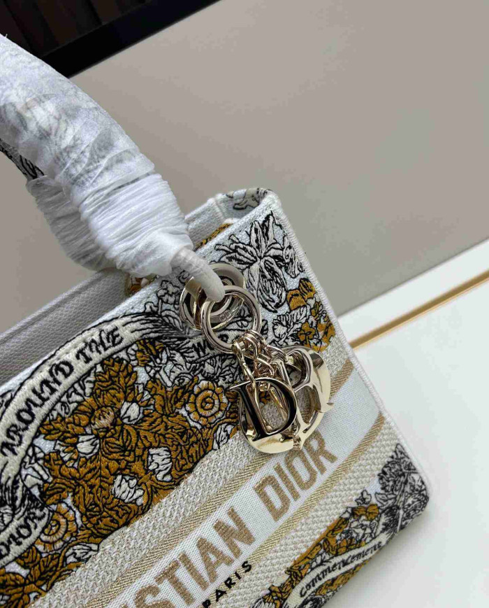 Dior Embroidered Tote Bag
