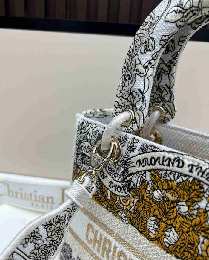 Dior Embroidered Tote Bag