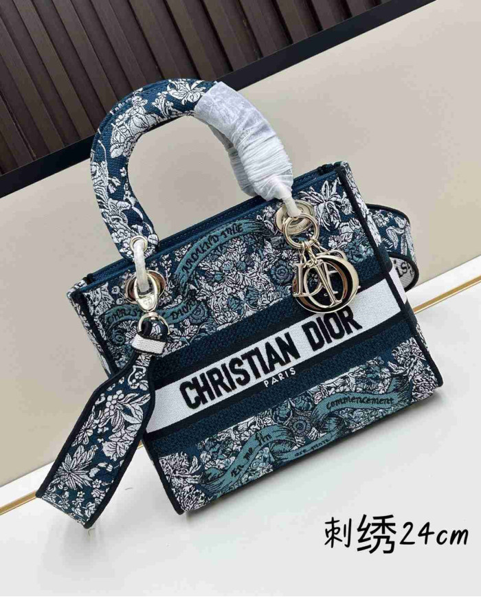 Dior Embroidered Tote Bag
