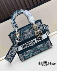 Dior Embroidered Tote Bag
