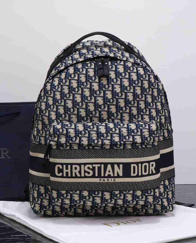 DIOR Fashion Logo Canvas Backpack