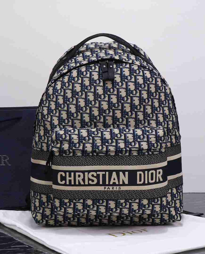 DIOR Fashion Logo Canvas Backpack