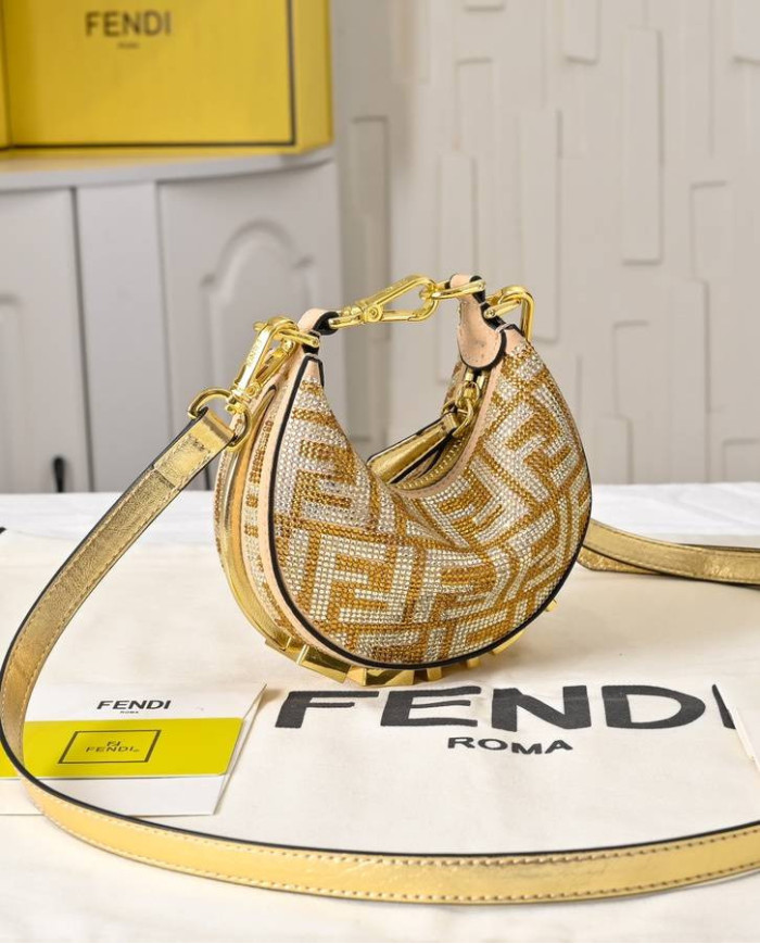 Fendi Moon-Shaped Crossbody Bag