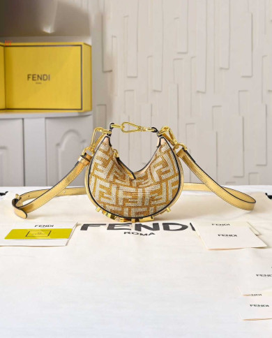 Fendi Moon-Shaped Crossbody Bag