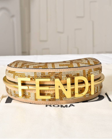 Fendi Moon-Shaped Crossbody Bag