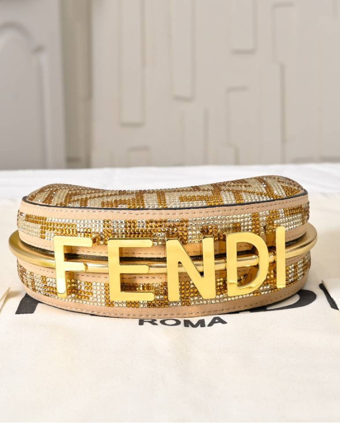 Fendi Moon-Shaped Crossbody Bag