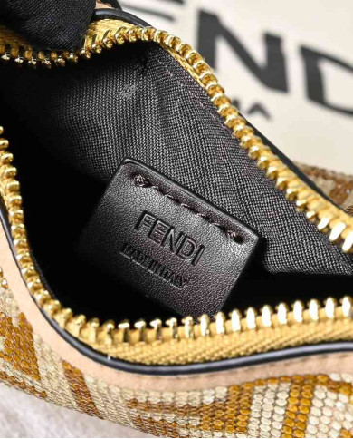 Fendi Moon-Shaped Crossbody Bag
