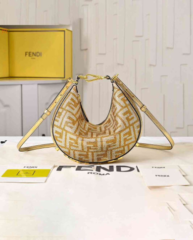 Fendi Moon-Shaped Crossbody Bag