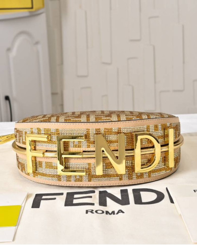 Fendi Moon-Shaped Crossbody Bag