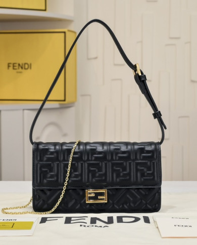 Fendi Vintage Embossed Square Bag