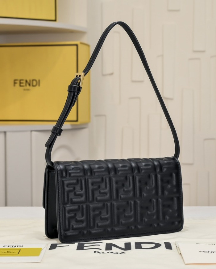 Fendi Vintage Embossed Square Bag