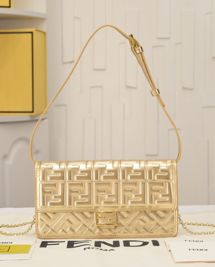 Fendi Vintage Embossed Square Bag