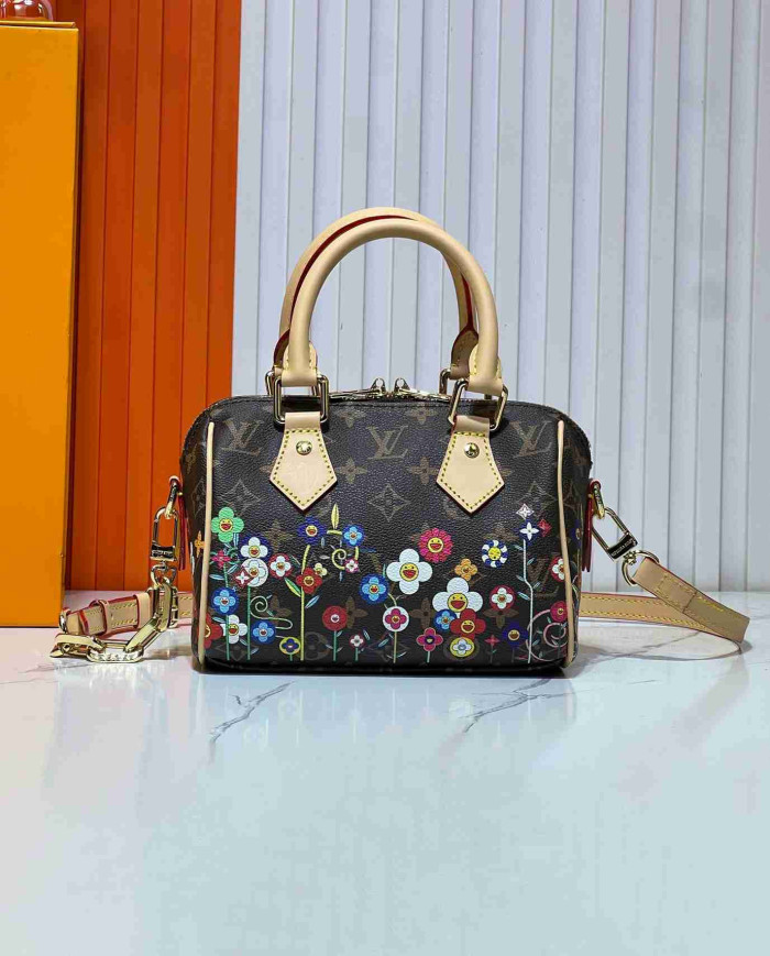 Louis Vuitton Floral Printed Boston Bag