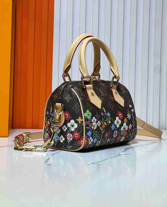 Louis Vuitton Floral Printed Boston Bag