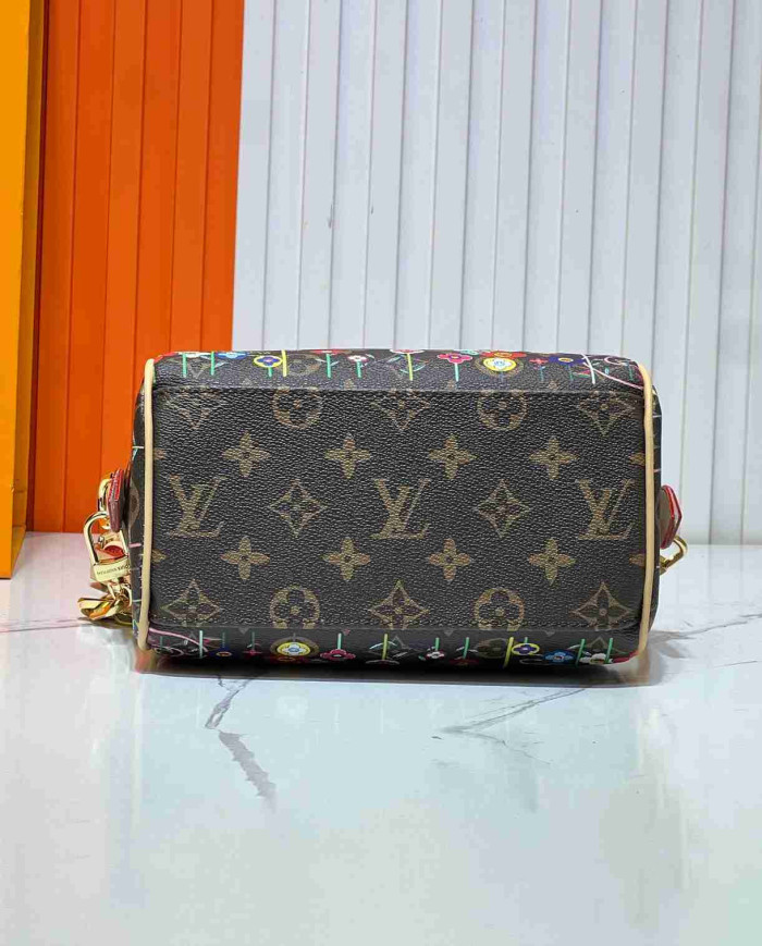 Louis Vuitton Floral Printed Boston Bag