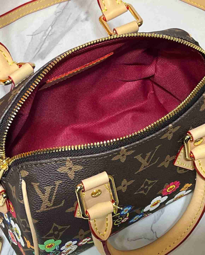 Louis Vuitton Floral Printed Boston Bag