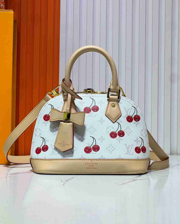 Louis Vuitton Cherry Print Monogram Top Handle Crossbody Bag