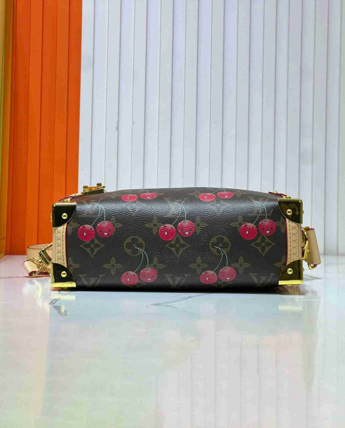 Louis Vuitton Vintage Cherry Print Crossbody Shoulder Bag