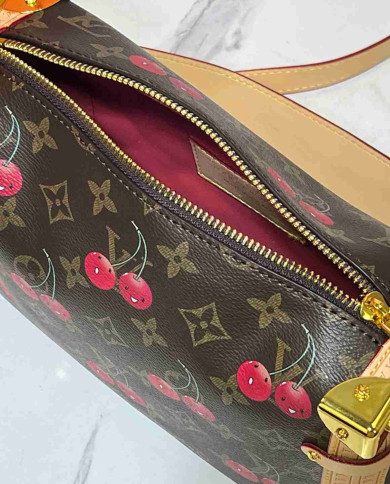 Louis Vuitton Vintage Cherry Print Crossbody Shoulder Bag