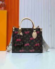 Louis Vuitton Cherry Print Top Handle Tote Bag