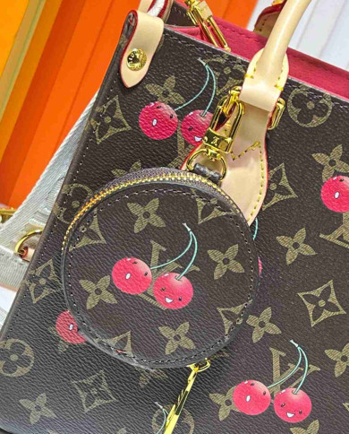 Louis Vuitton Cherry Print Top Handle Tote Bag