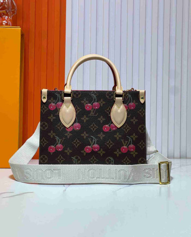 Louis Vuitton Cherry Print Top Handle Tote Bag