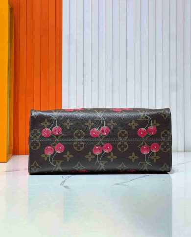 Louis Vuitton Cherry Print Top Handle Tote Bag