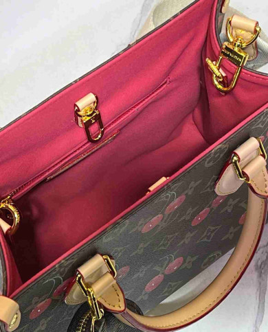 Louis Vuitton Cherry Print Top Handle Tote Bag