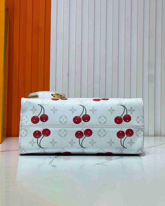 Louis Vuitton Cherry Print Top Handle Tote Bag