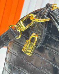 Louis Vuitton Croc Embossed Boston Bag