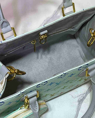 Louis Vuitton Color Monogram Tote Bag with Round Charm