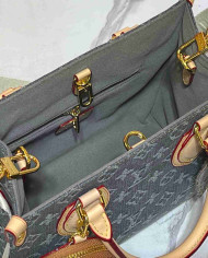 Louis Vuitton Denim Monogram Tote Bag with Round Charm