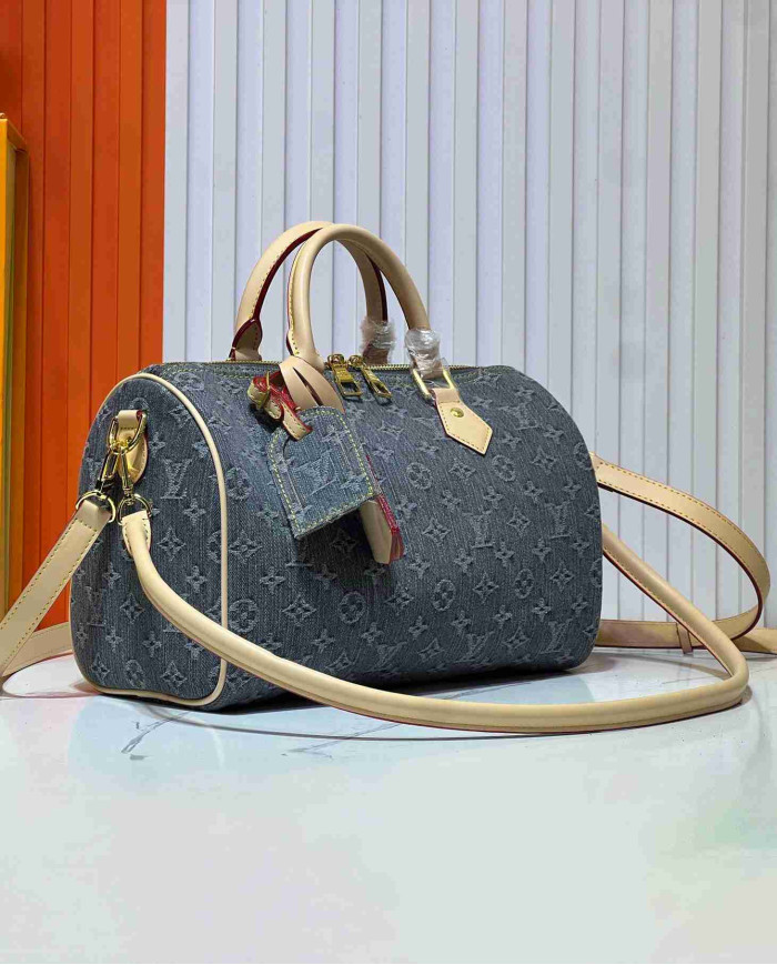 Louis Vuitton Monogram Denim Boston Bag