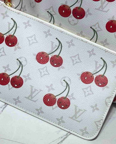 Louis Vuitton Cherry Print Neverfull Tote Bag