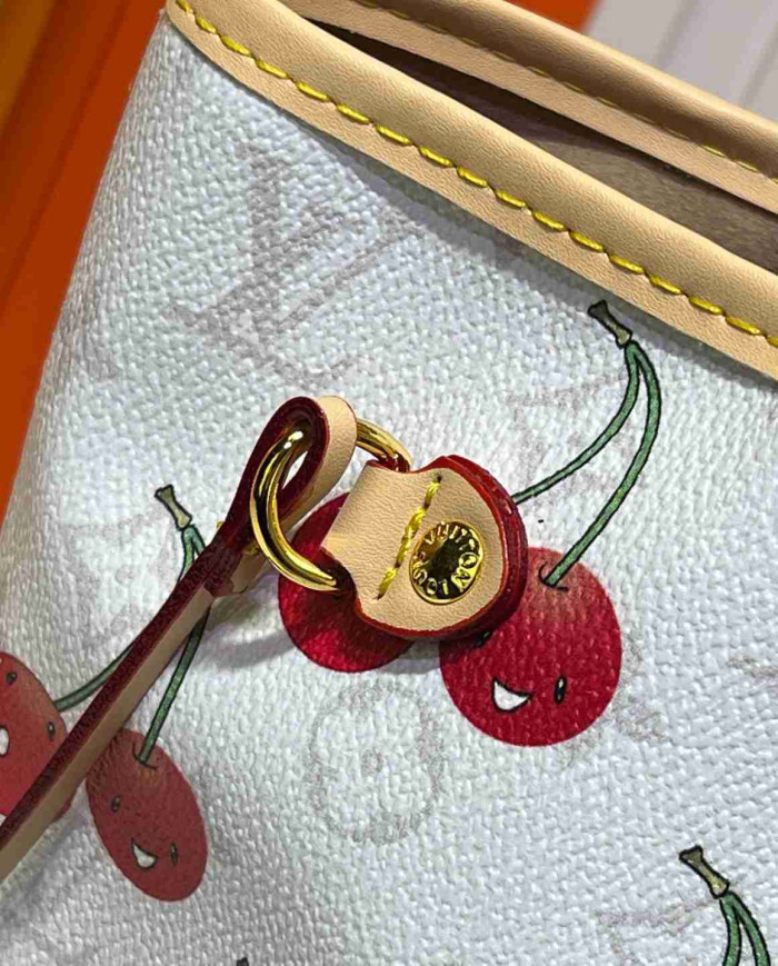Louis Vuitton Cherry Print Neverfull Tote Bag