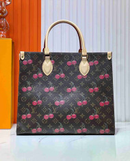 Louis Vuitton Cherry Print Vertical Tote Bag