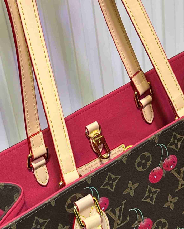 Louis Vuitton Cherry Print Vertical Tote Bag