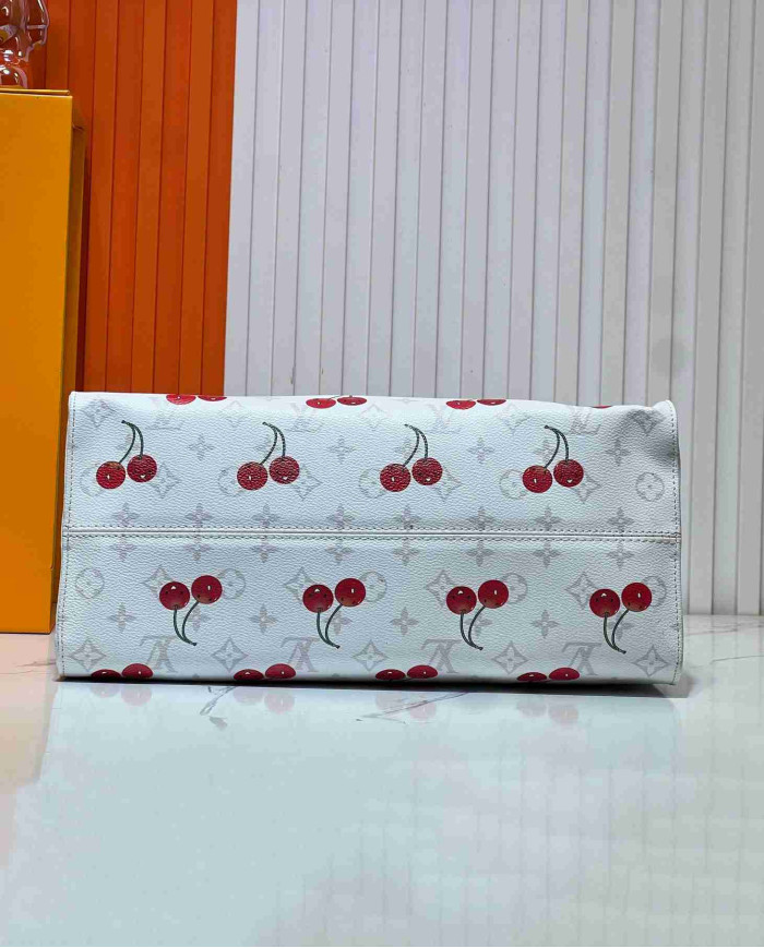 Louis Vuitton Cherry Print Vertical Tote Bag