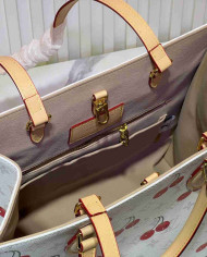 Louis Vuitton Cherry Print Vertical Tote Bag