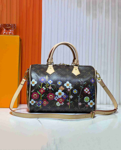 Louis Vuitton Floral Boston Handbag