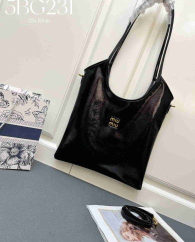 MiuMiu Patent Leather Large Shoulder Bag